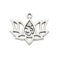 Alloy Antique Silver Yoga Lotus Metal Charms with 12 Listed Options view 12
