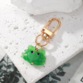 Gold Tone Glass Crab Clip Keychains in Six Bright Colors view 2