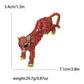 Rhinestone Leopard Brooch Decorative Metal Pin For Jackets And Lapels view 4