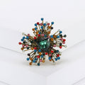 Radiating Crystal Brooch In Six Jewel Color Designs view 7