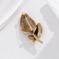 Blue Flower Crystal Two Designs Metal Brooch Pin 5 x 2.7 cm view 4