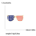 American Flag Sunglasses Enamel Brooch Gold Tone Frame view 5