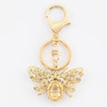 Rhinestone Bee Keychain Metal Insect Bag Charm Pendant view 4