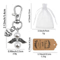 Silver Thank You Angel and Pearl Lobster Clasp Charm view 2