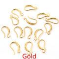 Curved 17 x 10 mm Copper Earring Hooks in Six Metal Finishes view 7