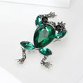 Crystal Frog Brooch With Raised Legs for Jackets Scarves and Lapels view 4