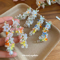 Colorful Flower Cascade Stud Earrings Fashion Jewelry Accessory view 2