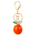 Orange Fruit Charm Keychains with Braided and Plain Wrist Loops view 5