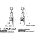 Rock Hand Gesture Zircon Stud Drop Earrings Gold Steel view 6
