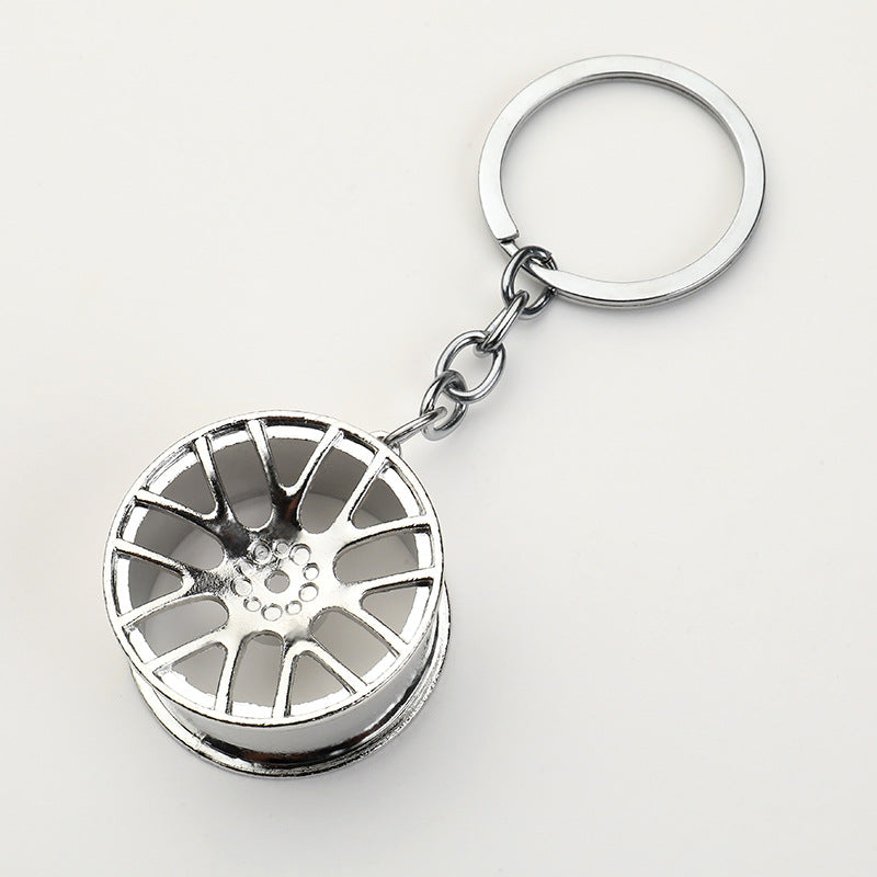 Turbo Gear Shift Wheel Brake Disc Shock Caliper Metal Keychain