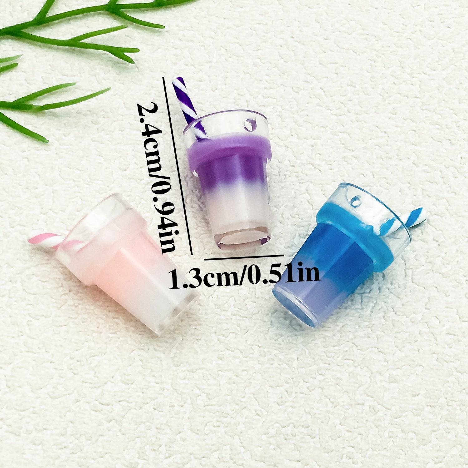 Resin Milk Tea Milkshake Cup with Straw charm pendants for DIY bag phone chain decor