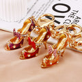 Jeweled Butterfly Bow High Heel Keychains in Pink, Red and Purple view 4