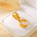Irregular Surface Band Rings Gold Steel Sizes Six To Eight view 2