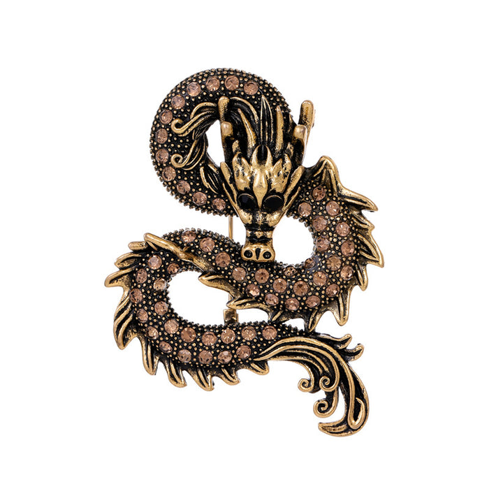 Black Gold Tone Flower Five Designs Metal Brooch Pin