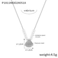 Shell Pendant Necklace With Imitation Pearls Gold Or Steel view 7