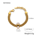 Multi Strand Mesh Necklace Bracelet Rhinestone Circle Tassels view 6