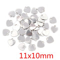 Assorted Polished Silver Tone Heart Shaped Metal Charms view 6