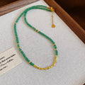 Gold Tone Beaded Horse Charm Necklaces in Two Colors view 7