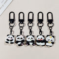 Panda Figure Black Clip Charms in Five Distinct Poses view 5