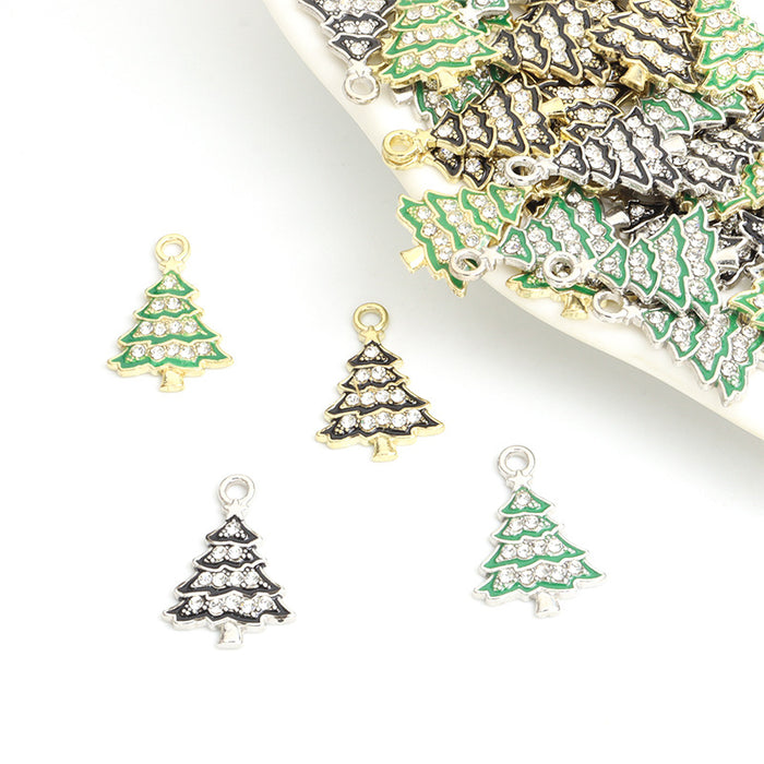 Crystal Christmas Tree Jewelry Components For DIY Earrings And Bracelets Charms