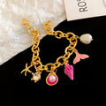 Seven Ocean Charm Bracelets With Starfish Shell Turtle And Whale Tail Details view 12