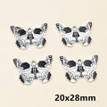 Black and White Skull Butterfly Metal Charms in Seven Styles view 7