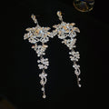Silver Crystal Statement Earrings in Three Cascading Designs view 7