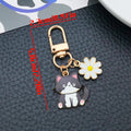 Siamese Cat and White Daisy Enamel Clip Keychain Eight-Style Collection view 12