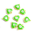 Double Sided Heart Evil Eye Charms in Eight Enamel Colors view 12