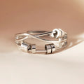 Silver Multi Band Infinity Open Fashion Ring Sizes 6-10 view 2