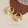 Wavy Pearl Hoop