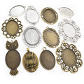 Oval Double-Sided Pendant Bezels in Thirteen Ornate Designs view 5