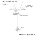 Crystal Starburst Station Necklace in Two Designs and Two Tones view 7