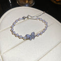 Crystal Butterfly Pearl Bracelets and Dual Butterfly Rings view 8