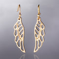 Openwork Wing Drop Earrings In Gold And Silver Tones view 2