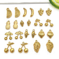 Gold-Tone Cherry and Strawberry Metal Charms with 11 Listed Options view 1
