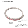 Open Zircon Band Triple Stone Flower Rings Eight Styles view 8