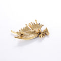 Red Gold Tone Butterfly Metal Brooch Pin 3.3 x 5.4 cm view 4