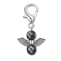 Black Cross Bead Angel Keychain Silver Clasp Six Styles view 11