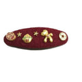 Red Velvet Horse Gold Charm BB Hair Clip Single Piece view 5