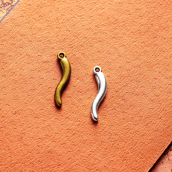 Vintage Double-Sided Chili Pepper Alloy Charm Pendant