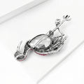Long Leg Wading Bird Brooch With Teardrop Crystal Body view 3