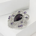 Small Baroque Teardrop Brooch Filigree Rhinestone Four Color view 3