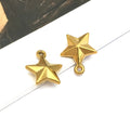 Stainless Steel Hollow Cross Four Point Star Charm Pendant for DIY Necklace Bracelet