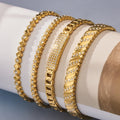 Crystal Hinged Bangle Collection in Four Gold Tone Designs view 4