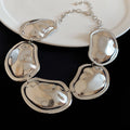 Organic Irregular Metal Plaque Necklace Stud Pieces view 8