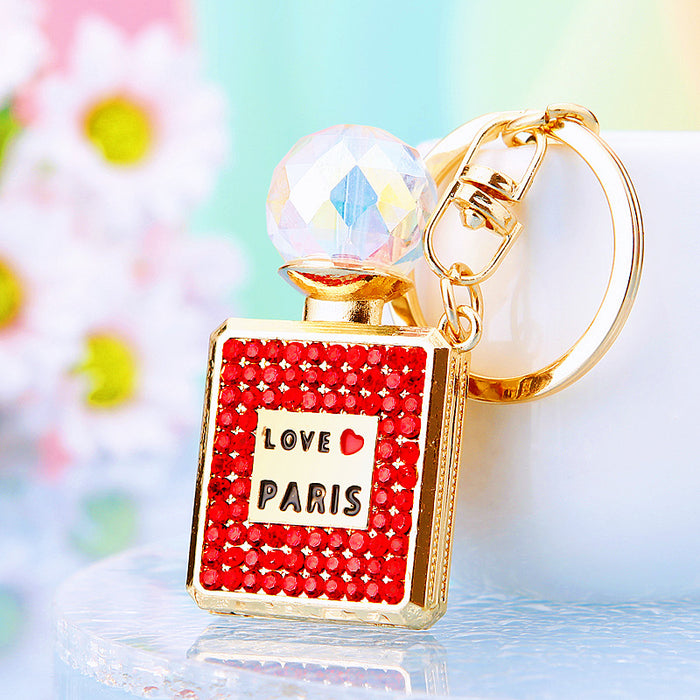 Crystal Perfume Bottle Keychains in Four Colors plus Assorted Option