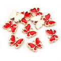 Colorful Enamel Butterfly Charms with Gold Tone Edges view 10