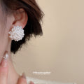 White Floral and Shell Look Stud Earring Assortment view 4