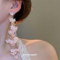 Pink Floral Drop and Stud Earrings in Sixteen Styles view 3